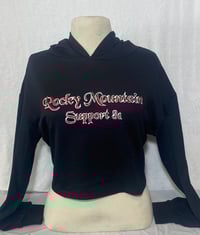 Image 1 of Womens crop hoodie lace up 