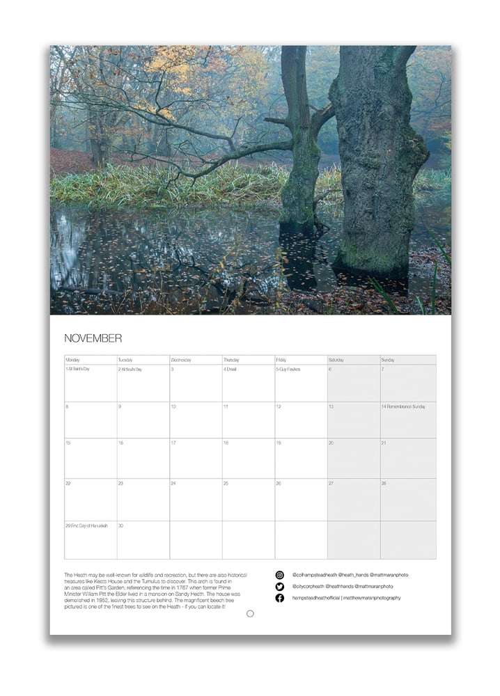 Image of Hampstead Heath Calendar - 2023