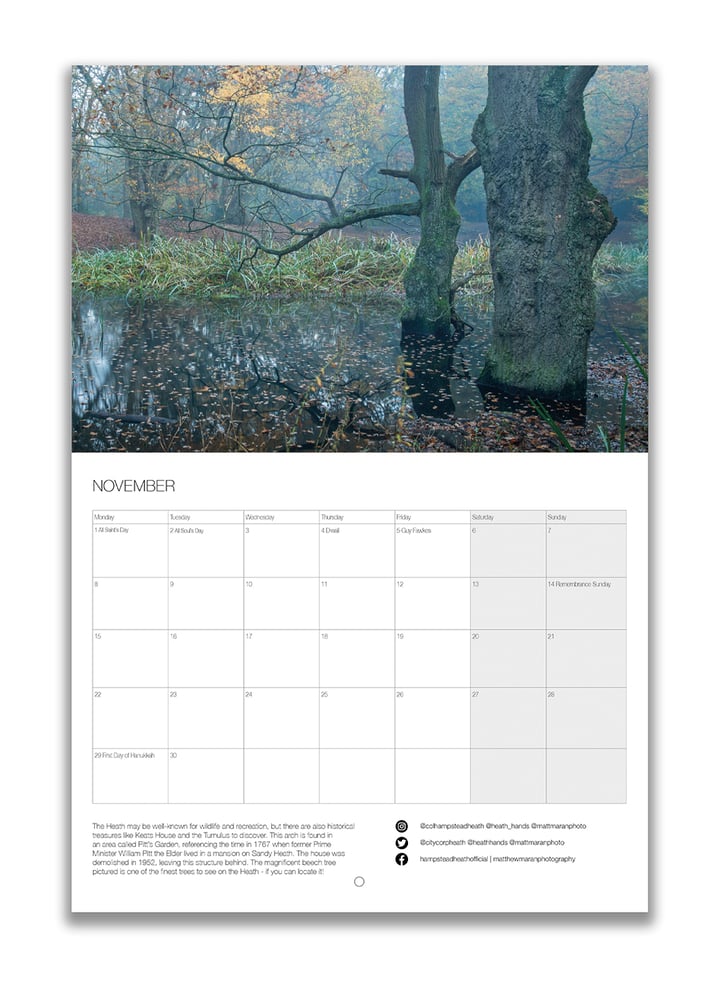 Image of Hampstead Heath Calendar - 2023