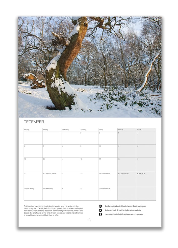 Image of Hampstead Heath Calendar - 2023