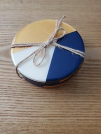Image 3 of Gold & Navy Round Coasters