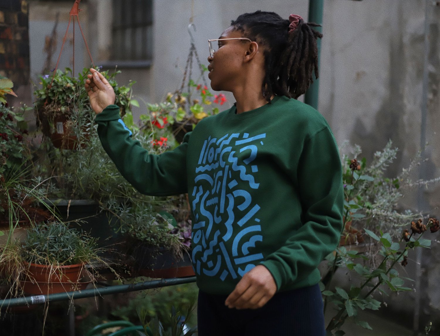 Image of GREEN UNISEX SWEATSHIRT