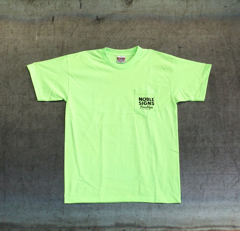 Noble Signs Official “Shop” T-Shirt (Neon Green)