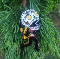 Image 2 of Folklorico Calavera Man Enamel Pin