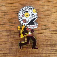 Image 1 of Folklorico Calavera Man Enamel Pin