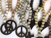 Image 3 of Mini Love Beads - PEACE SIGN (metal)