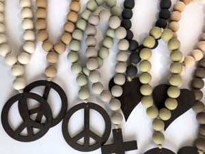 Image of Mini Love Beads - PEACE SIGN (metal)