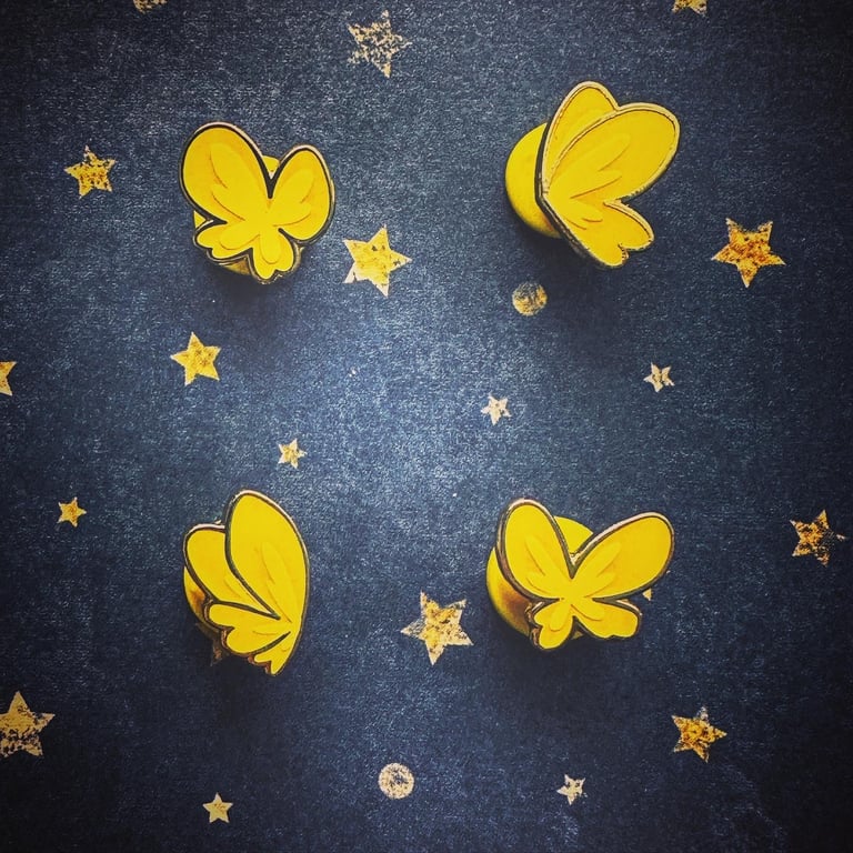 Yellow Butterfly 4 Set