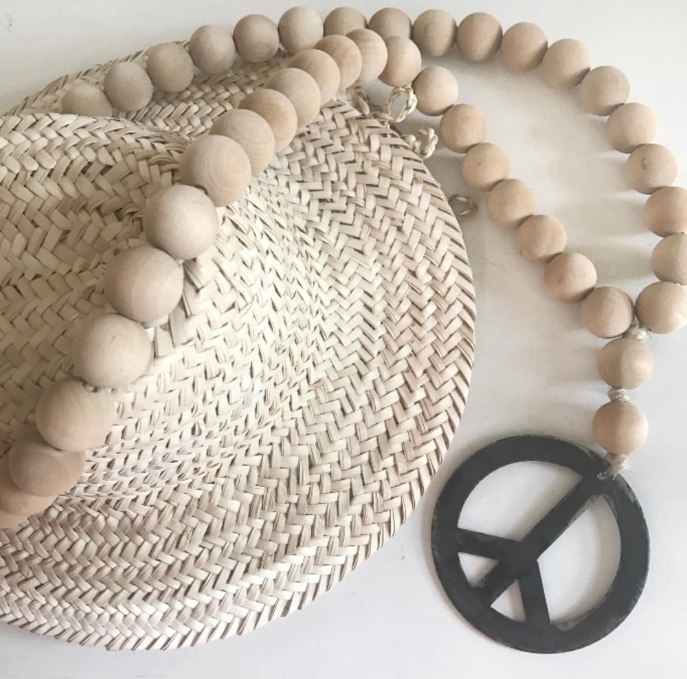 Image of Original Love Beads - PEACE SIGN (metal)