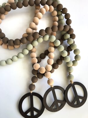 Image of Original Love Beads - PEACE SIGN (metal)