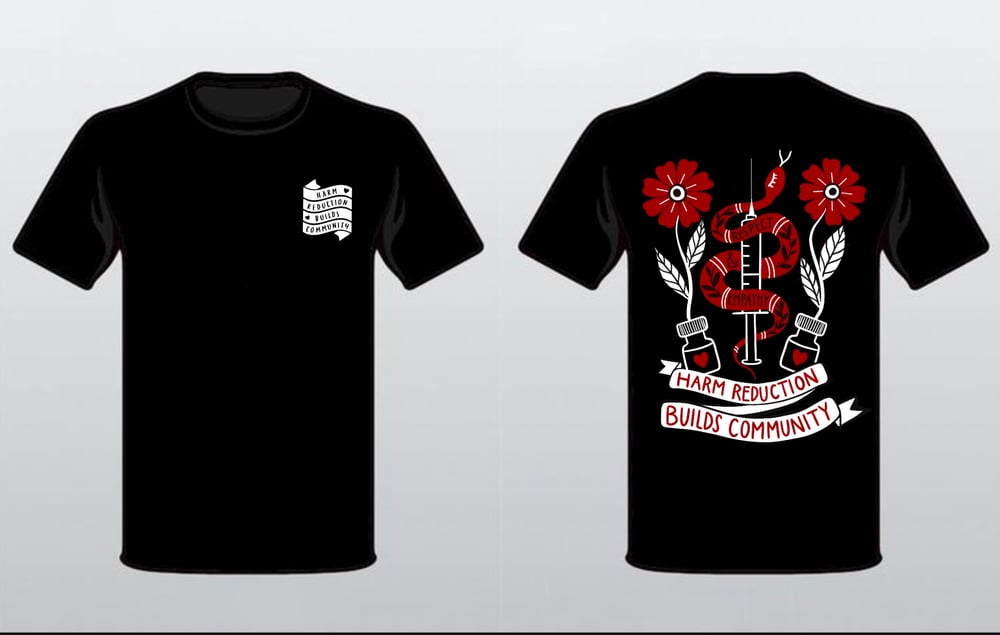 'Harm Reduction Builds Community' tee (XS-4XL) RESTOCK MID OCTOBER