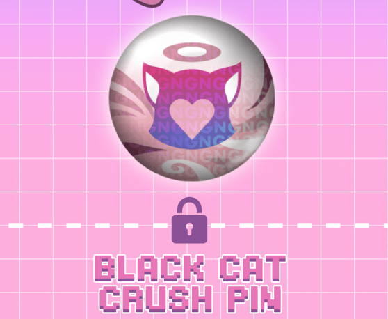 Image of BLACK CAT CRUSH PIN