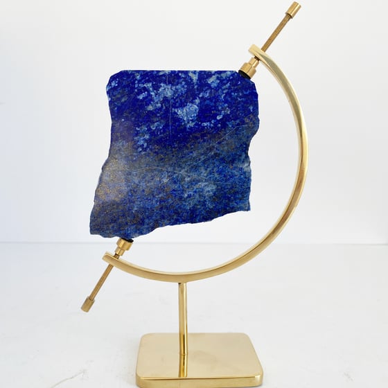 Image of Lapis Lazuli no.85 + Brass Arc Stand