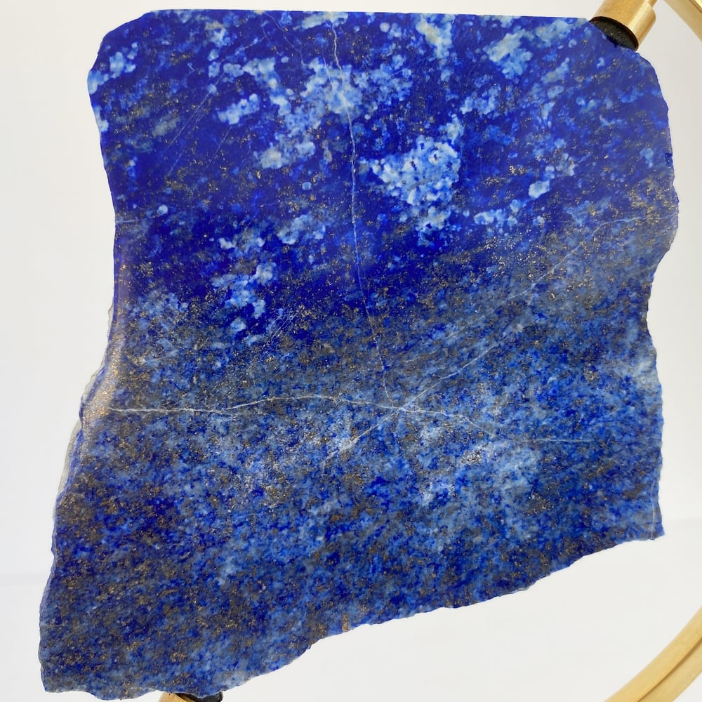 Image of Lapis Lazuli no.85 + Brass Arc Stand