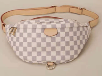Image 3 of CHECKERED FANNY PACK -CREAM