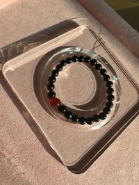 Image 1 of Obsidian and red agate bracelet 黑曜石红玛瑙手链
