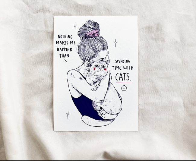 Time with Cats — FineArt Print (13x18cm)