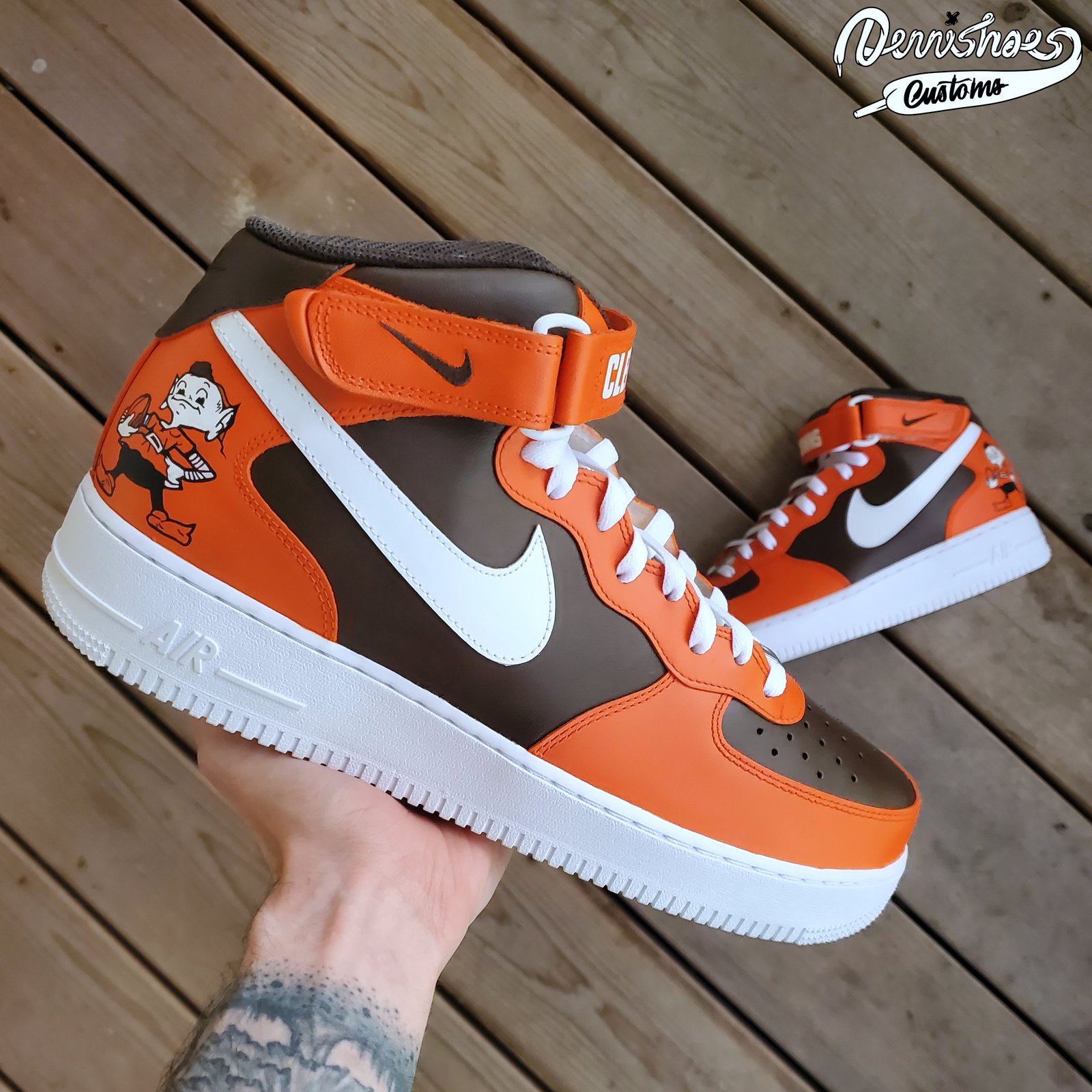 Custom Hand Painted Made To Order Nike Air Force 1 07 Mid Shoes