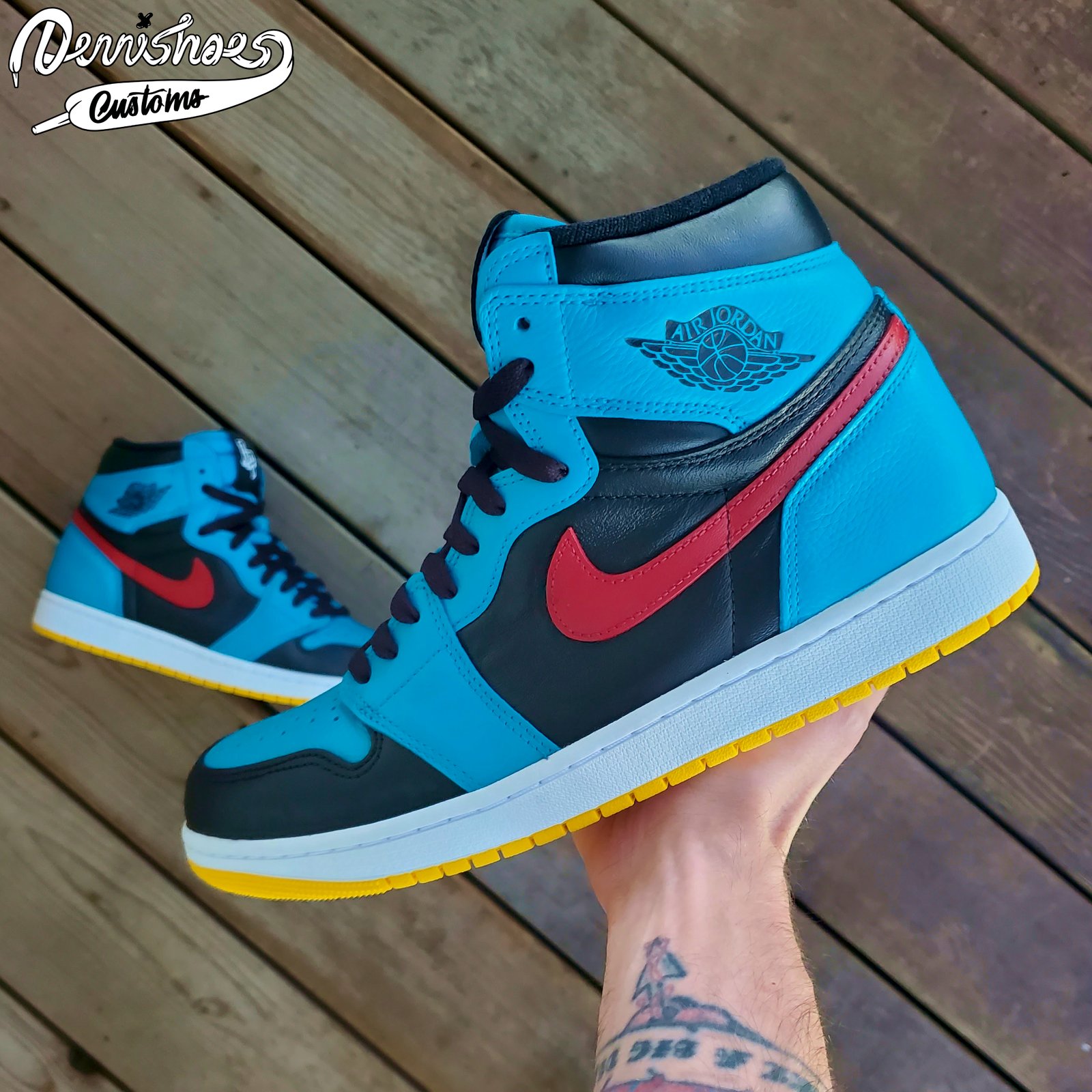 Custom Hand Painted Made To Order Nike Air Jordan 1 AJ1 High Shoes  (Men/Women) | Dennishoes Customs
