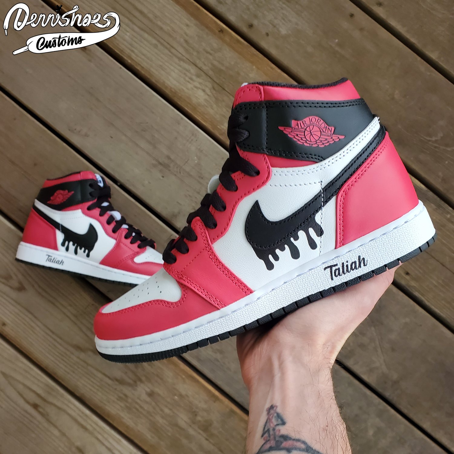 Custom Hand Painted Made To Order Nike Air Jordan 1 AJ1 High Shoes