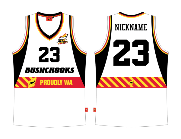 Image of Bushchook White Basketball Jersey