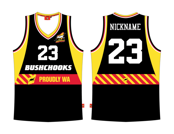 Image of Bushchook Black Basketball Jersey