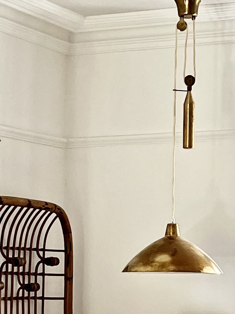Image of Brass Pendant Lamp by Itsu, Finland