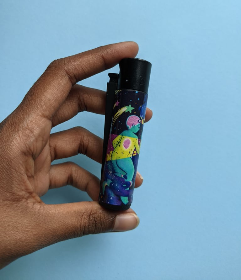 The Universe Gazes Back Clipper Sticker Image 3