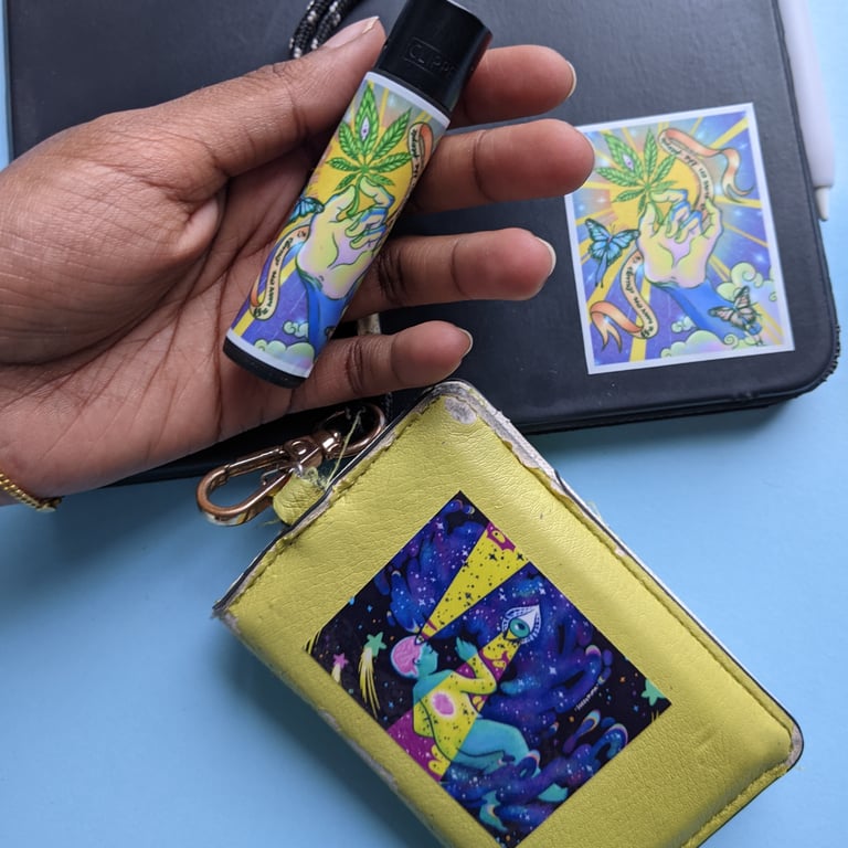 The Universe Gazes Back Clipper Sticker Image 2