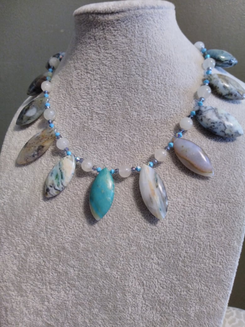 Image of PERUVIAN OPAL NECKLACE SET