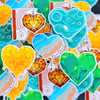 Clear Heart Stickers