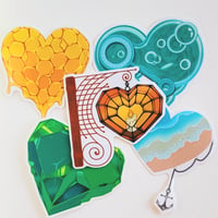 Image 5 of Clear Heart Stickers