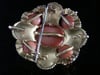 Georgian 15ct yellow gold large natural coral pendant and brooch