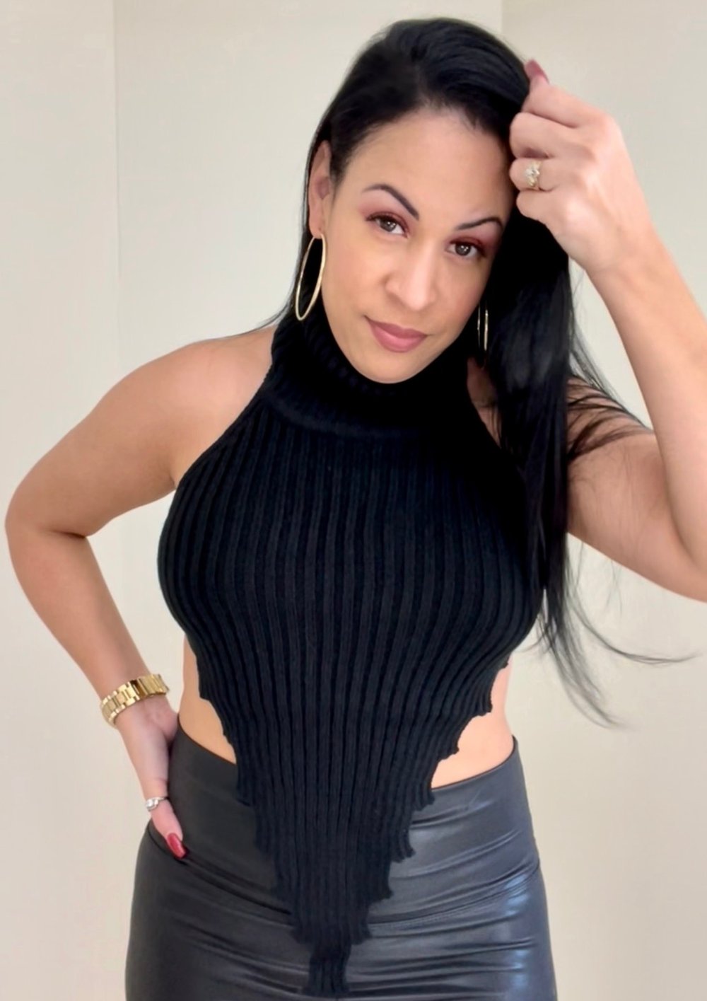 Image of ASYMMETRICAL BACKLESS TOP