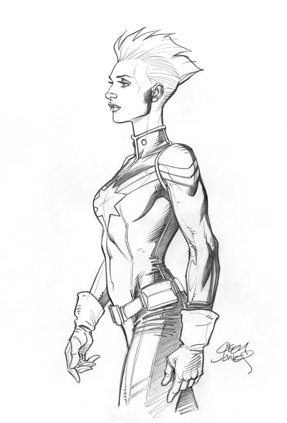 Image of Captain Marvel Sketch
