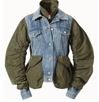 Image 1 of Trend Setter *QUILTED DENIM MIX JACKET