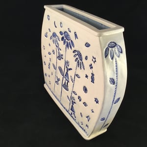 Image of Blue and White Garden Vase