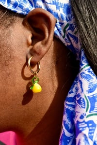 Image 1 of Loren Lemon Multi Wearable Charm Gold plated Earrings