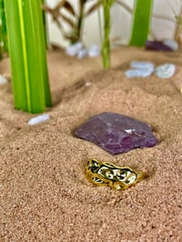 Image 3 of Vernetta 18K Gold Textured Statement Ring