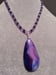 Image of LARGE PURPLE DUO PENDANT NECKLACE 