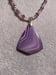 Image of PURPLE STRIPED PENDANT NECKLACE WITH SWAROVSKI BEADS