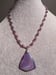 Image of PURPLE STRIPED PENDANT NECKLACE WITH SWAROVSKI BEADS