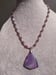 Image of PURPLE STRIPED PENDANT NECKLACE WITH SWAROVSKI BEADS