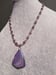 Image of PURPLE STRIPED PENDANT NECKLACE WITH SWAROVSKI BEADS