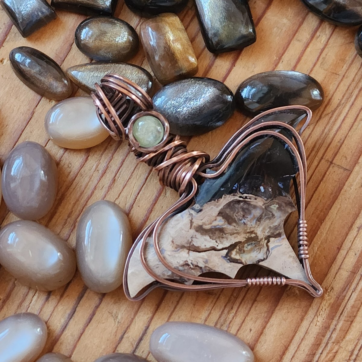 Image of Winged Night - Palm Root Bat w/ Aquamarine