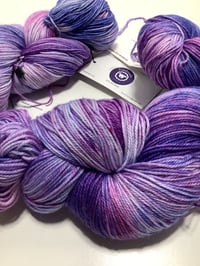 Image 3 of Hand Dyed Nighttime Prayer - Superwash Merino & Nylon Yarn 