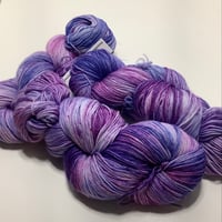 Image 4 of Hand Dyed Nighttime Prayer - Superwash Merino & Nylon Yarn 
