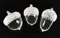 Image 2 of Solid Clear Glass Acorn (custom)