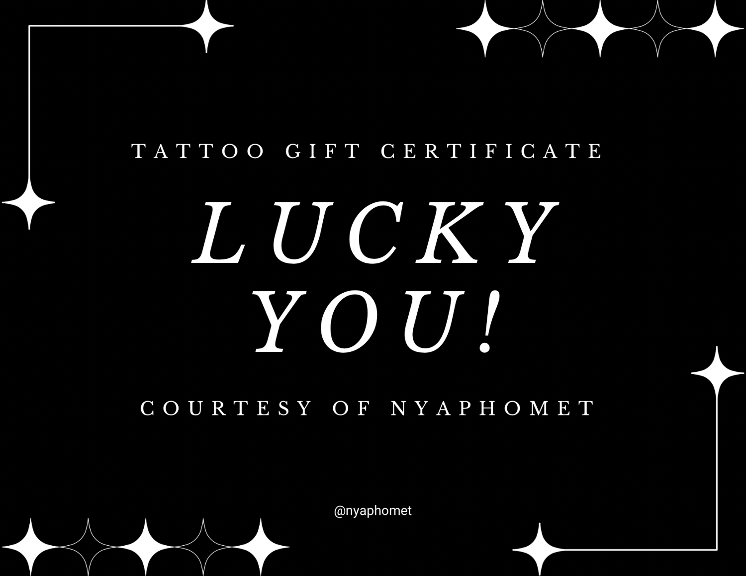 Tattoo Gift Certificate 