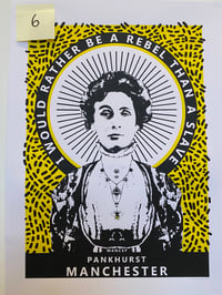 Image 1 of Y6 Hand embellished Pankhurst yellow A2